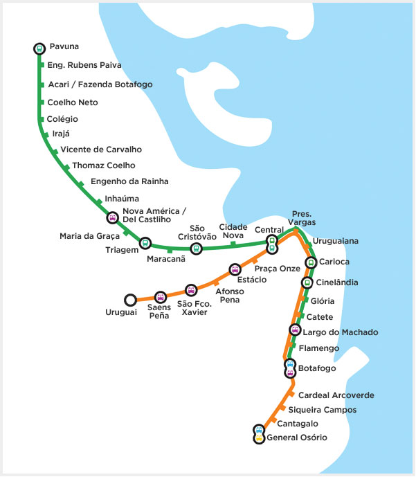 Rio de Janeiro Metro Map
